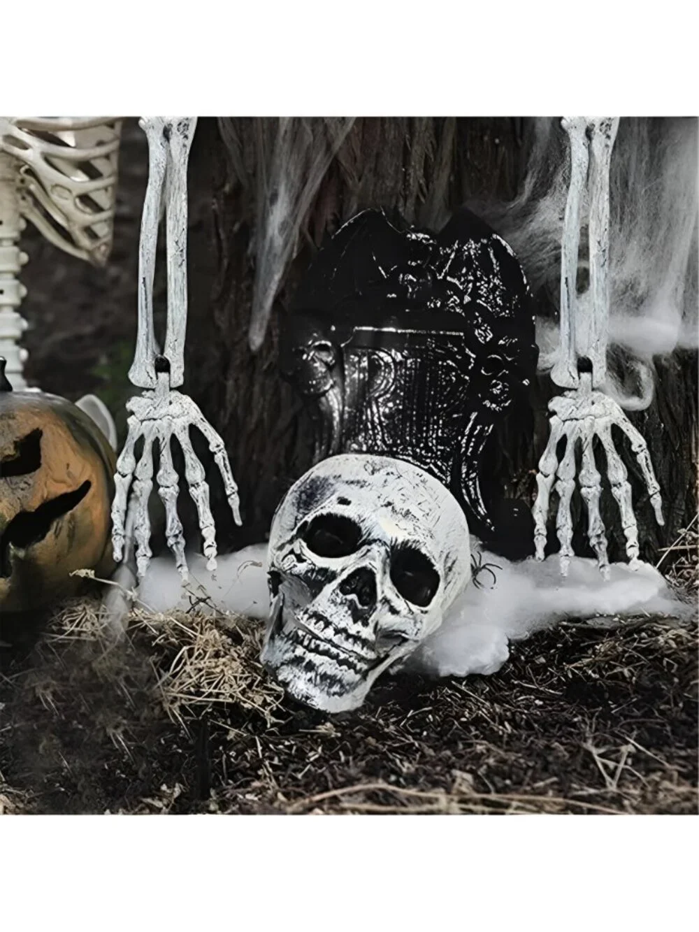 Scary Halloween Decorations Outdoor Skeleton Arms and Hands Life Size Skeleton